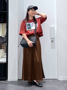 「アイテム（帽子）」を使った、emaさん（レディース・155cm・30代）の夏コーディネート