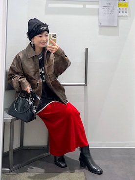 「アイテム（ピアス（両耳用））」を使った、emaさん（レディース・155cm・30代）の秋コーディネート