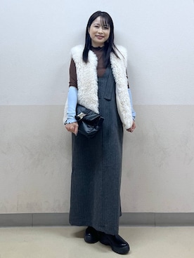 「アイテム（ワンピース/ドレス）」を使った、emaさん（レディース・155cm・30代）の秋コーディネート