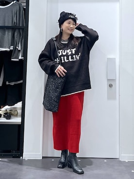 「LAKOLE（ラコレ）のアイテム」を使った、emaさん（レディース・155cm）の秋コーディネート