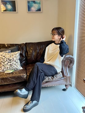 「ラグランTシャツ」｜sakai.Mさん（レディース・161cm）の秋コーディネート