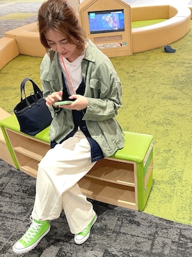 「ap retro（アプレトロ）のアイテム（パンツ）」を使った、sakai.Mさん（レディース・161cm）の春コーディネート
