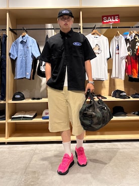 「アイテム（シャツ/ブラウス）」を使った、muさん（メンズ・185cm）の夏コーディネート