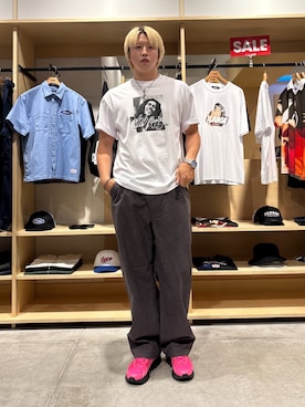 「アイテム（パンツ）」を使った、muさん（メンズ・185cm）の夏コーディネート