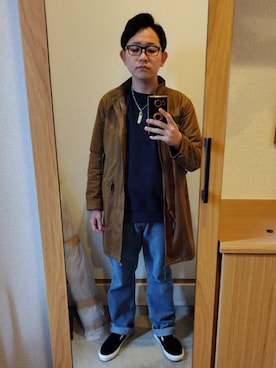 「JOURNAL STANDARD（ジャーナルスタンダード）のアイテム（モッズコート）」を使った、Nutsさん（メンズ・171cm）の冬コーディネート