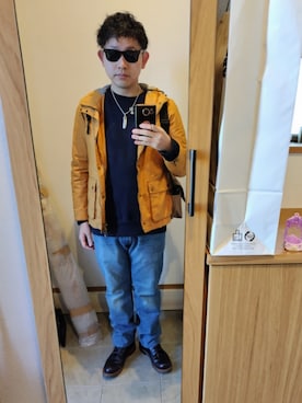 「NANO universe（ナノユニバース）のアイテム（マウンテンパーカー）」を使った、Nutsさん（メンズ・171cm）の冬コーディネート