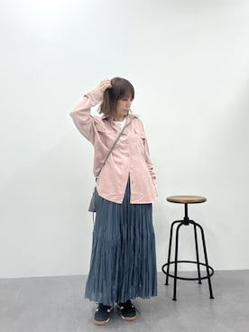 「nissen（ニッセン）の【ゆったり幅広】U.S. POLO ASSN.（ユーエスポロアッスン）カジュアルスニーカー（ワイズ４E）（スニーカー、ブラック系）」を使った、chiiiさん（レディース・157cm）の春コーディネート