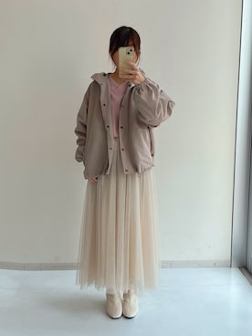 「レギュラー」｜「アイテム（ブーツ）」を使った、chihoさん（レディース・157cm）の冬コーディネート