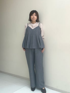 「アイテム（バレエシューズ）」を使った、chihoさん（レディース・157cm）の夏コーディネート