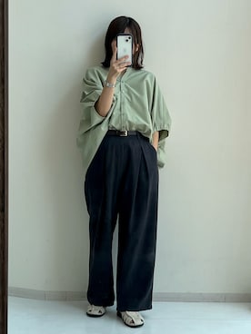 「レギュラー」｜「アイテム（サンダル）」を使った、chihoさん（レディース・157cm）の春コーディネート
