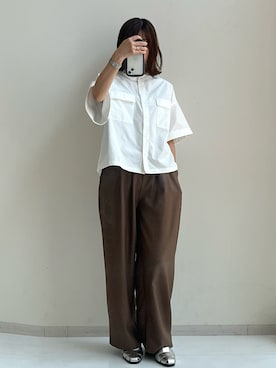 「レギュラー」｜「アイテム（サンダル）」を使った、chihoさん（レディース・157cm）の春コーディネート