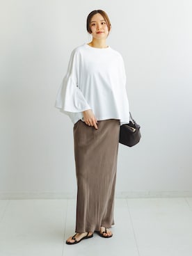 「MILOS（ミロス）のアイテム」を使った、ayanoさん（レディース・160cm）の春コーディネート