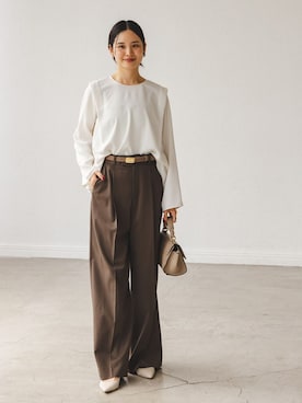 「Noble（ノーブル）のアイテム（トップス）」を使った、ayanoさん（レディース・160cm）の秋コーディネート