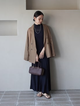 「アイテム（テーラードジャケット）」を使った、ayanoさん（レディース・160cm）の夏コーディネート