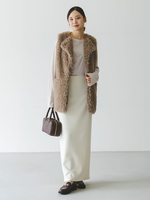 追加》エコファーロングベスト（その他アウター）｜NOBLE（ノーブル