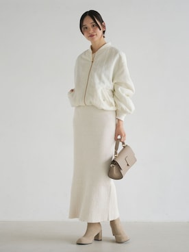 「アイテム（MA-1）」を使った、ayanoさん（レディース・160cm）の秋コーディネート