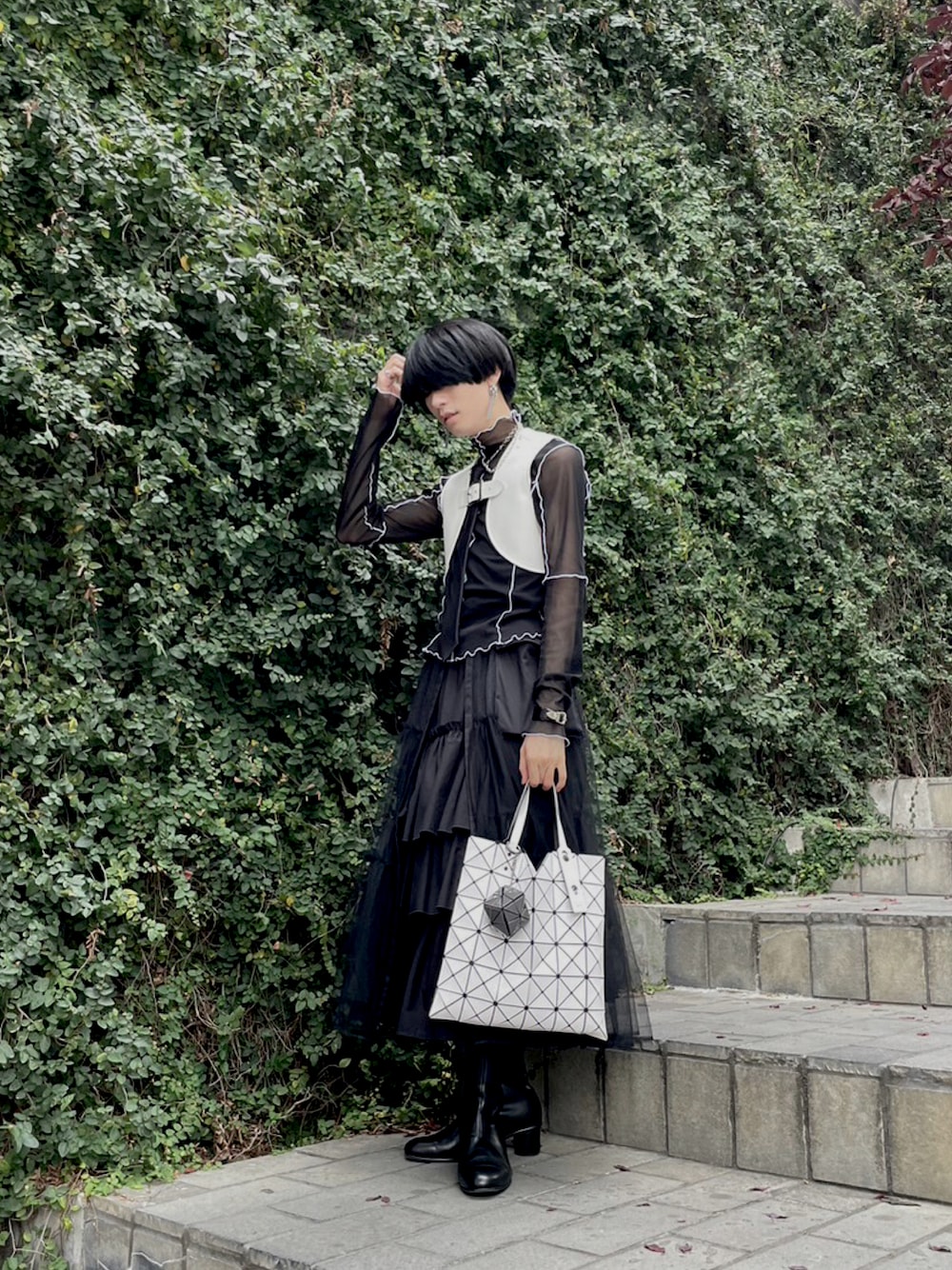 BAO BAO ISSEY MIYAKE CARGO ブラック（baobao issey miyake