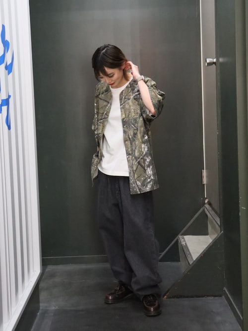 KEBOZ（ケボズ） シャツ REAL TREE CAMO COTTON BASEBALL JERSEY