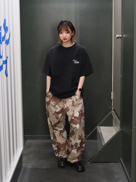 「ワイドパンツ 」｜Moeさん（レディース・161cm）の夏コーディネート