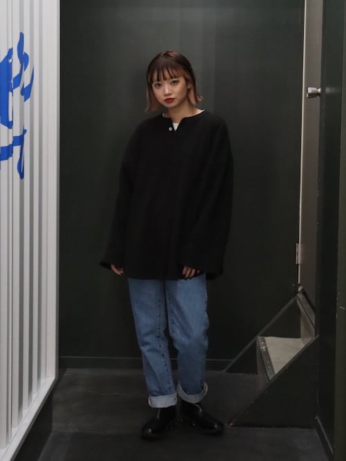 セール】2TONE HEAVY WEIGHT WAFFLE HENLEY NECK（Tシャツ