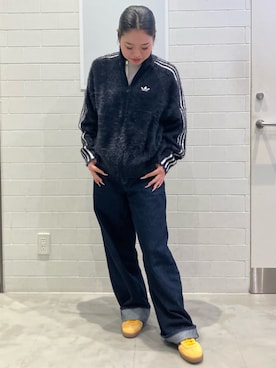 「アイテム（ジャージ）」を使った、RWさん（レディース・158cm）の秋コーディネート