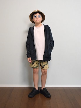「アイテム（ファッション雑貨）」を使った、HACHIさん（キッズ・133cm）の夏コーディネート