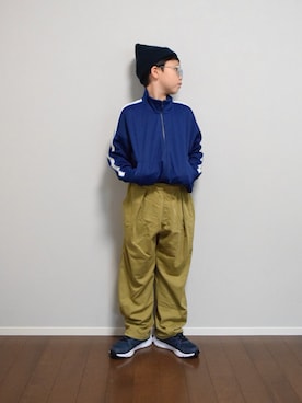 「アイテム（ジャージ）」を使った、HACHIさん（キッズ・133cm）の夏コーディネート