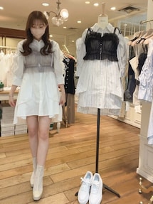 dazzlin シアーショートブーツ アイボリー ホワイト メッシュ ブーツ