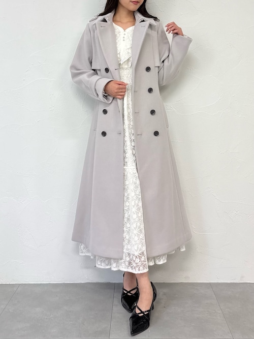 dazzlin トレンチコート コート 2WAYカラーウールライクトレンチ