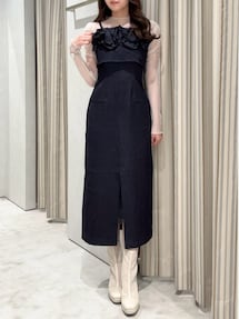 dazzlin フリルディテールキャミワンピース dazzlin ワンピース フリルディティールキャミワンピース