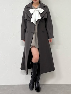 「アイテム（トレンチコート）」を使った、maiさん（レディース・163cm）の秋コーディネート