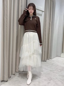 FILA別注】セーラーカラーラインニットプルオーバー｜ダズリン