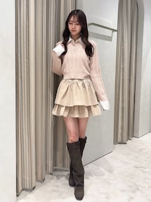 ダブルカラーケーブルレイヤードニット｜ダズリン（dazzlin）公式通販