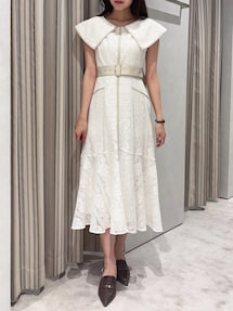 dazzlin バリエーションビッグカラーワンピース ブラック S バリエーションビッグカラーワンピース｜ダズリン（dazzlin