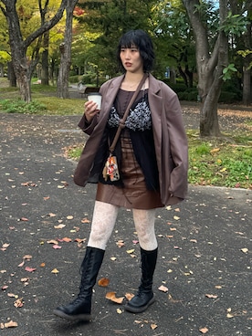 「アイテム（タイツ/ストッキング）」を使った、imananikuyさん（レディース・168cm）の秋コーディネート