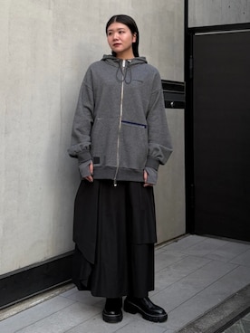 「UN3D.(アンスリード)のアイテム」を使った、ERIKAさん(レディース・164cm)の冬コーディネート