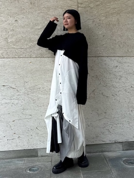 「アイテム（シャツワンピース）」を使った、ERIKAさん（レディース・164cm）の夏コーディネート