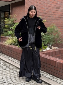 VELVET HEM GATHER HOOD CT 【セットアップ着用可能】｜アンスリード