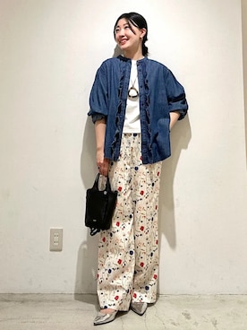 「SHIPS（シップス）のアイテム（トップス）」を使った、土倉さん（レディース・154cm）の春コーディネート