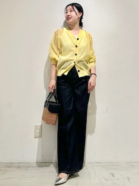 「SHIPS（シップス）のアイテム（トップス）」を使った、土倉さん（レディース・154cm）の春コーディネート