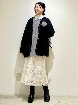 「MARIAN（マリアン）のアイテム」を使った、土倉さん（レディース・154cm）の冬コーディネート