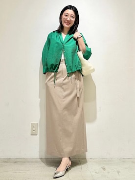 「SHIPS（シップス）のアイテム（トップス）」を使った、土倉さん（レディース・154cm）の春コーディネート