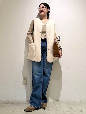 「upperhights（アッパーハイツ）のアイテム」を使った、土倉さん（レディース・154cm）の秋コーディネート