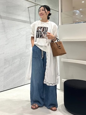 「SHIPS（シップス）のアイテム」を使った、土倉さん（レディース・154cm）の夏コーディネート