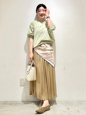 「SHIPS（シップス）のアイテム（アクセサリー）」を使った、土倉さん（レディース・154cm）の春コーディネート