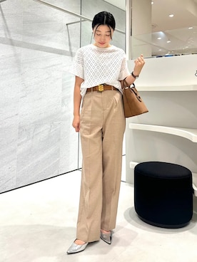「SHIPS（シップス）のアイテム」を使った、土倉さん（レディース・154cm）の夏コーディネート