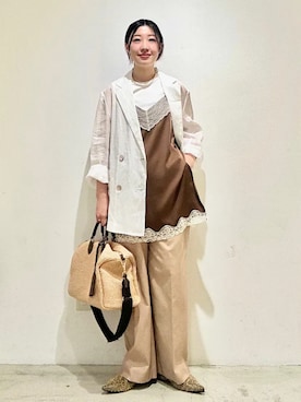 「SHIPS（シップス）のアイテム（ジャケット/アウター）」を使った、土倉さん（レディース・154cm）の春コーディネート