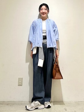 「SHIPS（シップス）のアイテム（ジャケット/アウター）」を使った、土倉さん（レディース・154cm）の春コーディネート