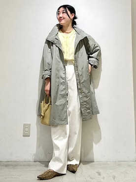 「Vネック」｜土倉さん（レディース・154cm）の春コーディネート