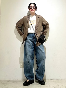 「SHIPS（シップス）のアイテム（ジャケット/アウター）」を使った、土倉さん（レディース・154cm）の春コーディネート